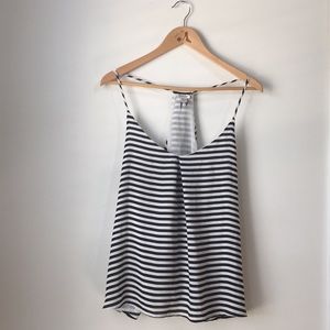DYNAMITE Loose-fitting Black & White Tank Top